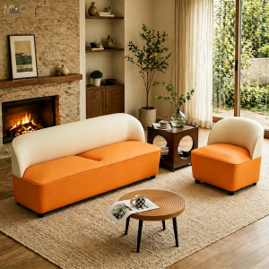 Minimalist Nordic Small Space Double Sofa