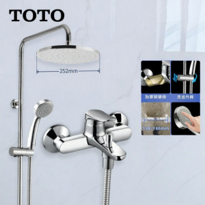 High-Pressure Mixing Shower Column with Overhead Sprayer