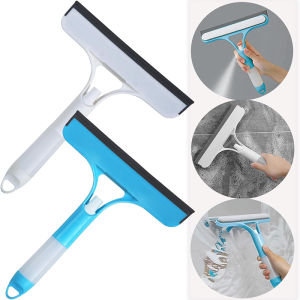 Multifunction Glass Wiper Window Cleaning Brush With Sprayer For Home And Car Wash Comes With Soap Dispenser And Rubber Scraper