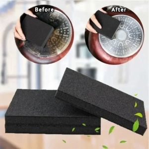 3pcs/5pcs Black Nano Sponge Emery Cleaning Brush Rust Stain Remover for Kitchen Pots High Density Foam Pad Tool Box Insert Wipe