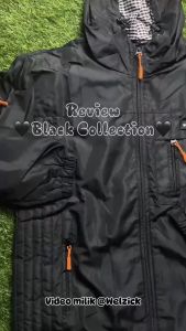 WELZICK - Jaket Windbreaker Outdoor Jgn02 Black Medium M L XL & Jumbo 2XL 3XL 4XL 5XL