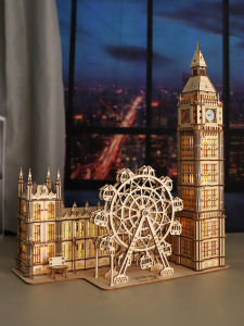 3D Wooden Puzzle Big Ben Model Kits Desktop Clock DIY Building Blocks Creative Gift Home Decor for Family Unique Christmas Gift