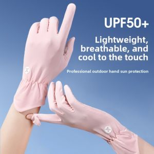 UV Protection Thin Fingerless Gloves for Women