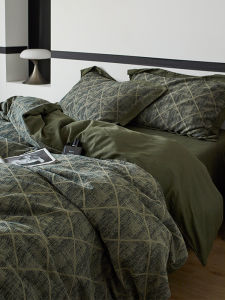 ชุดผ้าม่านนอนคุณภาพสูงแบบใหม่ปี 2024 ชุดผ้าฝ้ายสองชั้น ชุดผ้าคลุมเตียงผ้าฝ้ายแท้สไตล์วินเทจ ชุดนอนฤดูร้อนสำหรับทุกเพศ