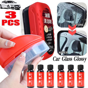 3Pcs Car Glass Oil Film Remover Powerful Windshield Cleaning Sponge Brush Rearview Mirror Water Spots Stain Cleaner Auto Detailing Tool