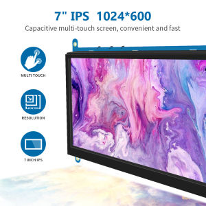 7 Inch 1024*600 IPS Capacitive Touch Panel TFT LCD Module Screen Display for Raspberry Pi 3 B+/4b Monitor Game
