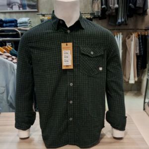 WATCHOUT JEANS KEMEJA PRIA LENGAN PANJANG SLIMFIT DK.GREEN