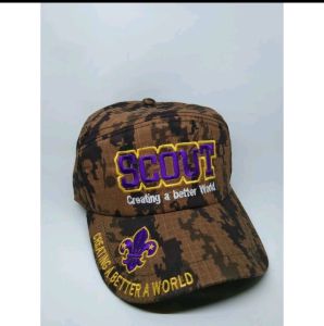 Topi loreng pramuka bahan ripstok  premium digital bordir
