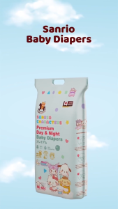 [Bundle of 4] Iconic Babycare x Sanrio Premium Day & Night Baby Diapers NB112/ S208/ M184/ L168