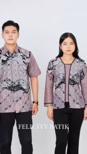 Desain Batik Anggur: Seragam Kantor Couple Wanita & Pria