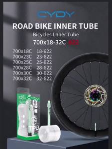 CYDY Road Bicycle TPU Inner Tube 700x18C 23C 25C 28C 30C 32C Camera Tyre Night Fluorescence Valve Bike Tire Cycling Pneu Parts