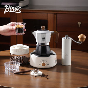 BINCOO หม้อโมก้าวาล์วคู่ชงกาแฟอิตาเลียนเครื่องชงกาแฟ Moka เอสเพรสโซอะลูมิเนียมโรงอาหารเครื่องทำกาต้มน้ำ