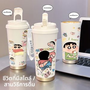ถ้วยกันความร้อนลายการ์ตูน ถ้วยกันความร้อนแบบพกพาสำหรับผู้หญิง ถ้วยกาแฟขนาดเล็ก ถ้วยกันความร้อนสำหรับเด็ก ถ้วยกันความร้อนแบบสแตนเลส