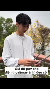 Giá Đỡ Điện Thoại Máy Ảnh Đeo Cổ Ngực Xoay 360° Rảnh Tay Có Nam Châm Hít Và Ngàm Kẹp Quay Video Chụp Ảnh Ổn Định Không Rung Lắc Kèm Dây Đai Cố Định