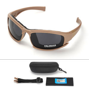 New 4 Lens Tactical Goggles - Polarized Windproof & Dustproof Safety Glasses for Outdoor Sports (Climbing Cycling Fishing)