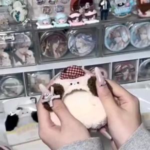 2Pcs Plush Ita Bag Pins Badge Protector Case for 58mm and 75mm Anime Badges Decoration Bag Accessories Pin Case Jujutsu Kaisen Haikyuu Blue Lock Bungo Stray Dogs Honkai: Star Rail