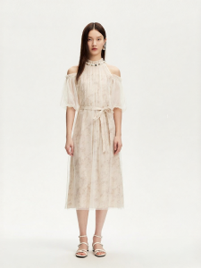 Vero Moda | Đầm Dây Organza Tay Bồng