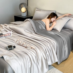 YOUJIU | Washable Iced Silk Summer Quilt 4-Piece Set