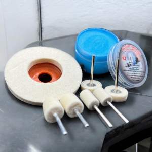 เคเจไขปลาวาฬชุดขัดเงา ทองเหลือง เครื่องเงิน สแตนเลส โลหะ ผลิตภัณฑ์ตกแต่งขัดปัดเงาโลหะ