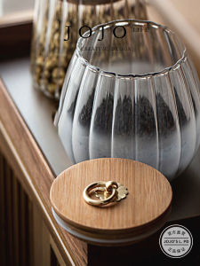 Jojos L.P.D. Glass Tea Leaf Storage Canister Modern Minimalist Home Use Sealable Container for Puer Green Tea