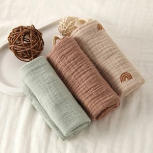 2pcs/3pcs/5pcs Baby Towel NewBorn Soft Cotton Gauze Handkerchief Baby Stuff Muslin Infant Newborn Hand Bath Shower Face Towels