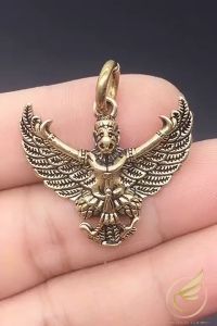 Móc Khóa Mặt Dây Chuyền Đại Bàng Tung Cánh Thần Garuda Kim Sí Điểu Phật Giáo Mật Tông Bằng Đồng - Đồ Đồng Thuận Tâm