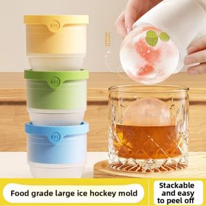 MONLEYTA | Food Grade Large Ice Ball Mold Silicone Whiskey Home Use Ice Maker spherical Ice Tray Round Ice Cubes Maker Kitchen Tool