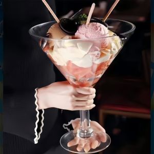 Martini and Cocktail Glass Triangular Footed Glass for Bar