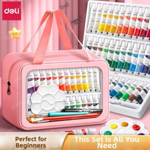 deli | Watercolor and Gouache Paint Set Washable Non-toxic Childrens Art Supplies