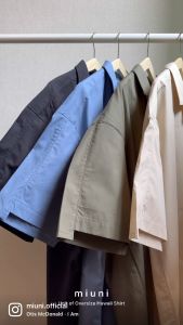 เสื้อเชิ้ตทรงโอเวอร์ไซส์ สีฟ้า Oversize Hawaii Shirt Blue