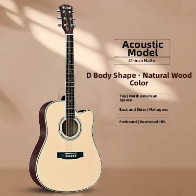 Beginner Spruce Top Folk Guitar 41 Inch