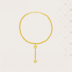 Womens Gold Bracelet Pure Gold Good Fortune Charms