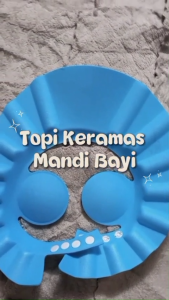BABY SHOWER CAP HAT TOPI KERAMAS ANAK BAYI MANDI PENUTUP PELINDUNG AIR