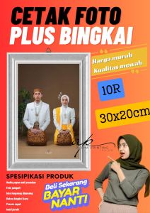 CETAK FOTO JOMBO PAPAN MDF UKURAN 10R/20R/24R PLUS BINGKAI LIS SILVER TERMURAH