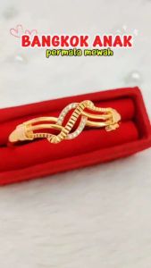 Cute Jewelry Gelang anak bangle permata lapis emas gold GA 003