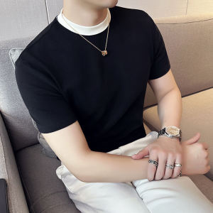 Short Sleeve Cotton T-Shirt Mens Summer New Style Trendy Brand Half Sleeve round Neck Pure Cotton Base Layer Casual Wear