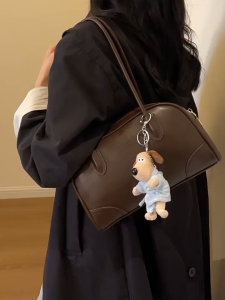 MOUSSON กระเป๋าสะพายไหล่เดียวของผู้หญิงอเมริกันเรโทรกระเป๋าเป้สะพายหลังเกาหลีแพ็คคู่