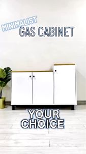 HEKEY Kitchen Storage Cabinet Gas Cabinet Stove Cabinet Wooden Cutlery Cabinet Space Saving Kitchen Rack