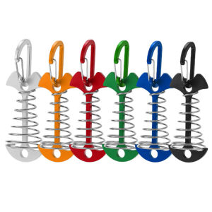 การตั้งแคมป์ Fishbone Ground Nail Buckle Buckle กับ Carabiner Camping Camping Hooks Hooks Laim Tools Outdoor Tools