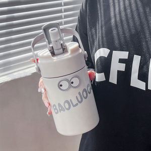 Cốc Nước Cách Nhiệt Bằng Thép Không Gỉ 316 Dung Tích Lớn Có Ống Hút Cốc Đựng Nước Di Động Cho Nữ Chống Rơi Chống Sốc Cốc Học Sinh