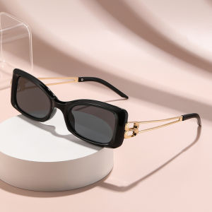 JN IMPRESSION High-end square face slim cross-border sun protection vacation seaside retro high-end sunglasses