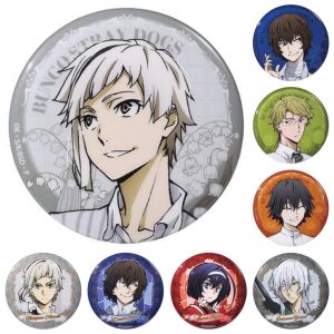 58mm Anime Bungo Stray Dogs Izumi Kyouka Fukuzawa Yukichi Mori Ōgai Cosplay COSTUME Badge Pin SPTE Tinplate Brooch Prop Gilf