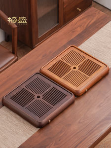 High-End Rosewood Tea Tray Small Size Wooden Tray Water Storage Drainage Dry Puff Tea Table Home Use New 2025 Model
