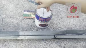 Sơn vân bông Inter sơn sần màu vàng đồng 8823 (900gr)