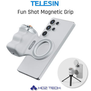 TELESIN Mag-netic Phone GripDSLR-Style Camera Handle Holder with Wireless Detachable Remote Shutter1/4" Screw MountFill LightMini Tripod Option