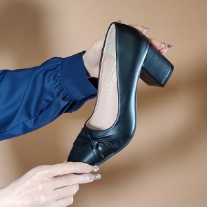 【ES】Korean 2inch black shoes office Heels sandals for women KH52