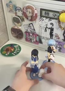 14CM Anime Gintama Figure Sakata Gintoki Katsura Kotarou Animation Model Toys Gifts Collection Decoration Ornaments