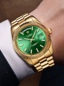 นาฬิกาข้อมือ Cadisen C8215G สำหรับผู้ชาย แบบมีสายเดี่ยว วัสดุสแตนเลส หน้าปัดกลม ขนาด 40 มม. ความลึกน้ำ 10 ATM