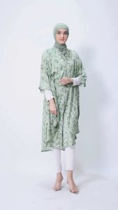 Urban Exchange Misha Kaftan Green - Gamis Kaftan Lengan 3/4