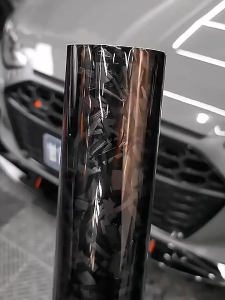 BunMo High Quality PET Forged Carbon Fiber Car Wrap Vinyl Self Adhesive Waterproof Body Sticker for Motorcycle and Auto Tuning Film